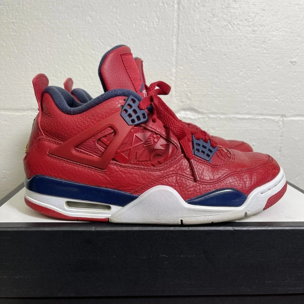 Nike Air Jordan 4 GS Fiba‎ 408452-617 Red Retro Youth Size 7